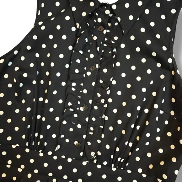 City Chic Nellie Shirt Dress Black White Polka Dot NO BELT Size 16 NWT - Picture 5 of 10